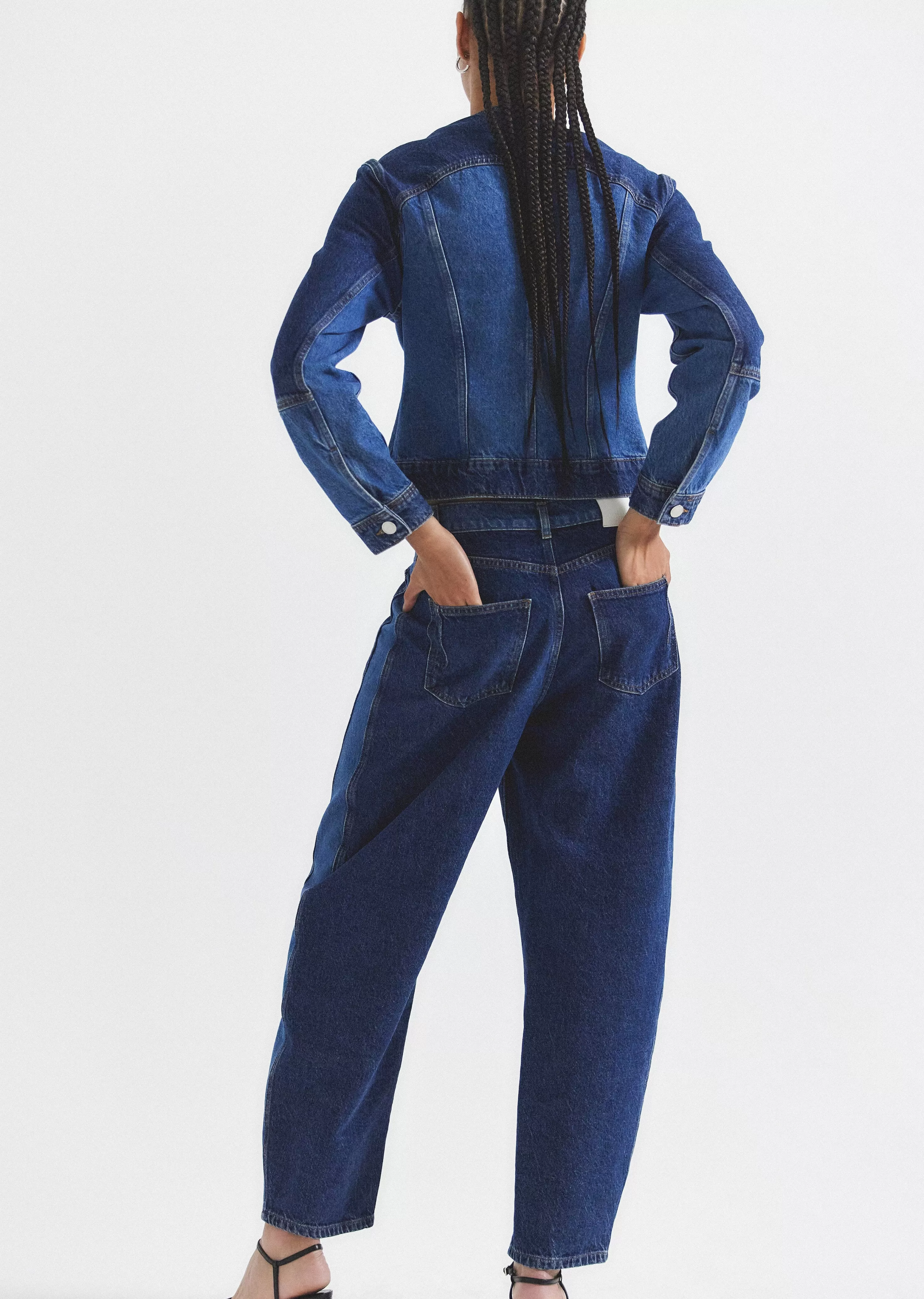 Derek Lam Denise Color Block Barrel Jean Skylermulti Store