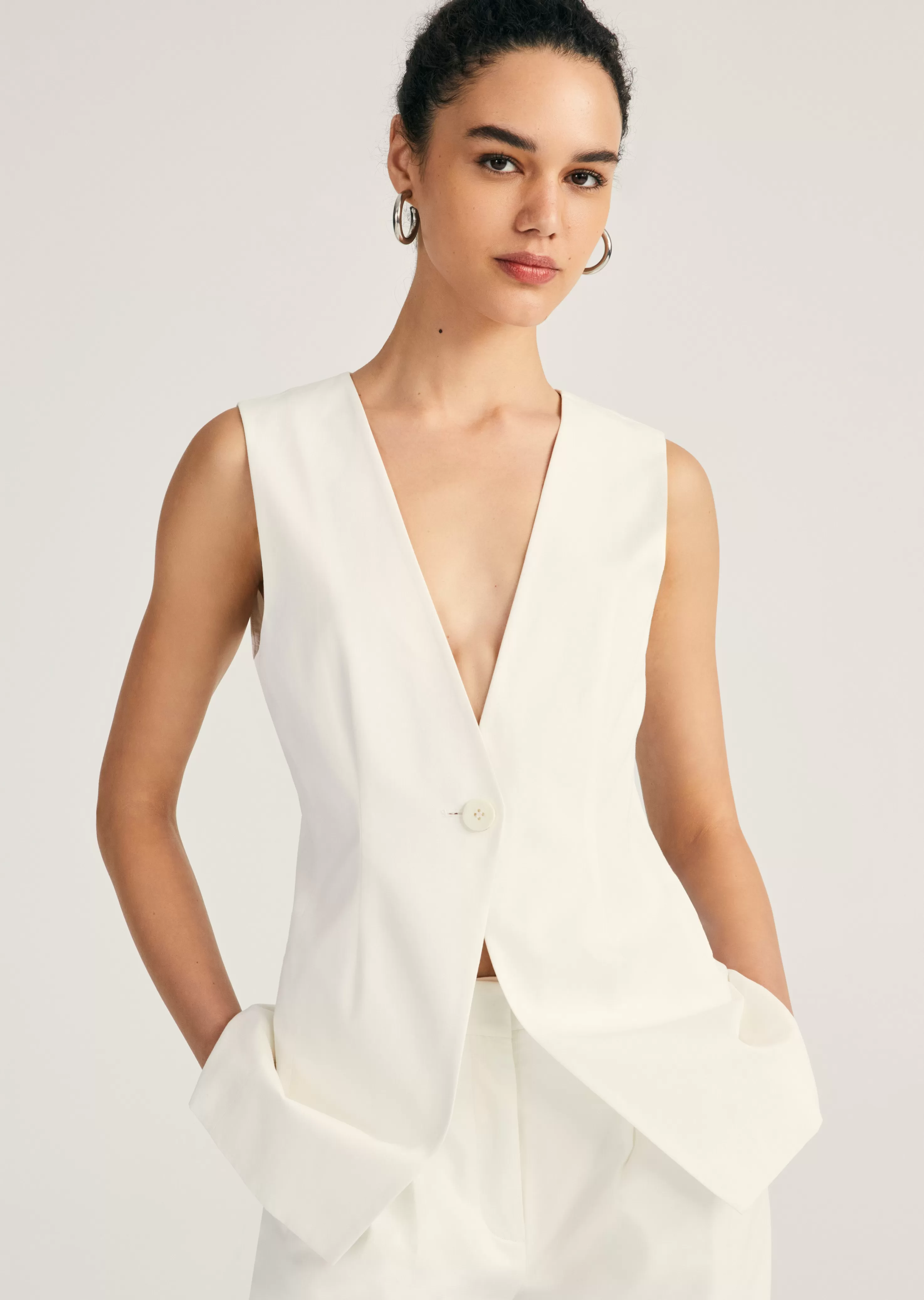 Derek Lam Francesca Vest Blancdeblanc Fashion
