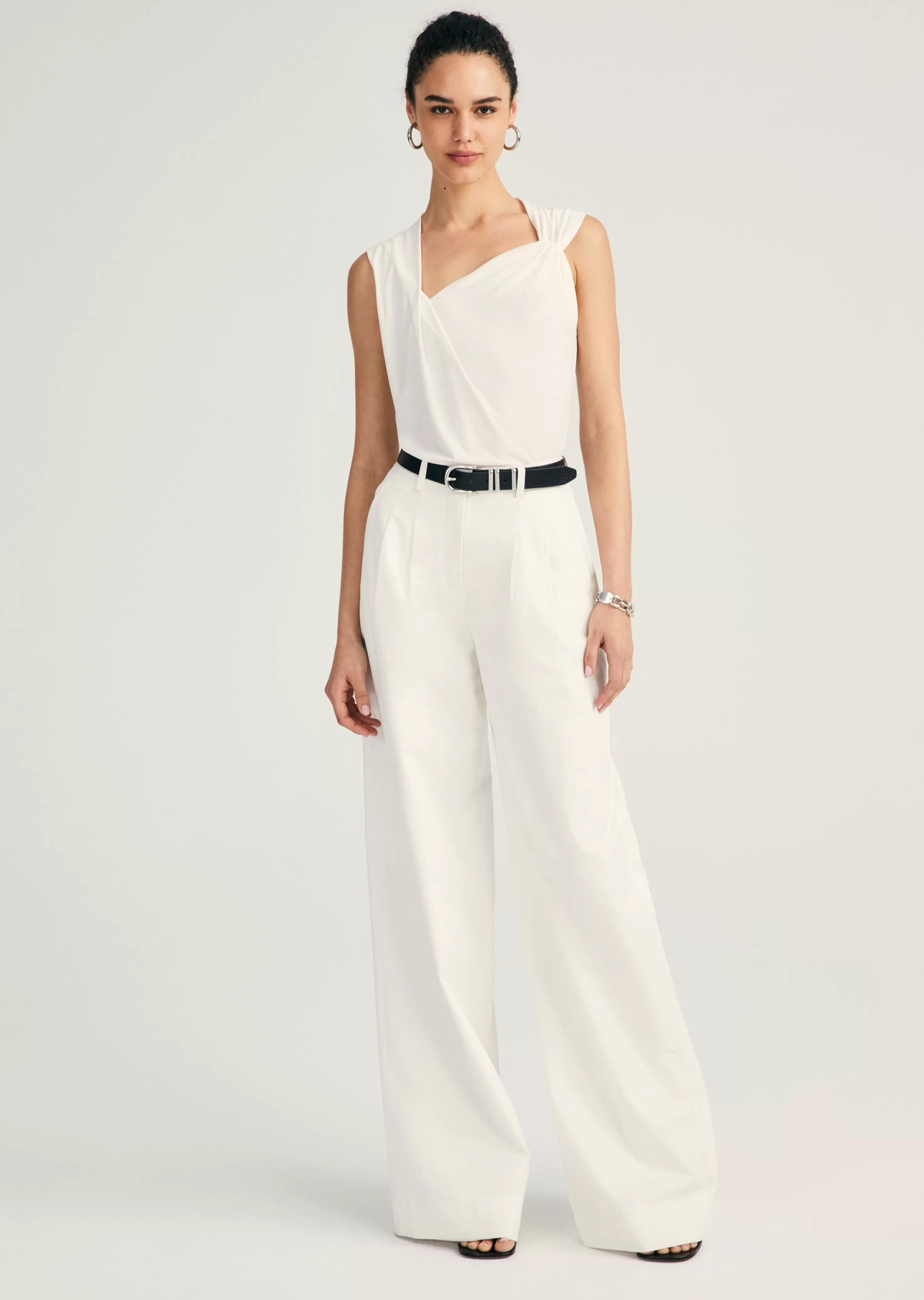 Derek Lam Juliana Wide Leg Pleat Front Trouser Blancdeblanc Hot