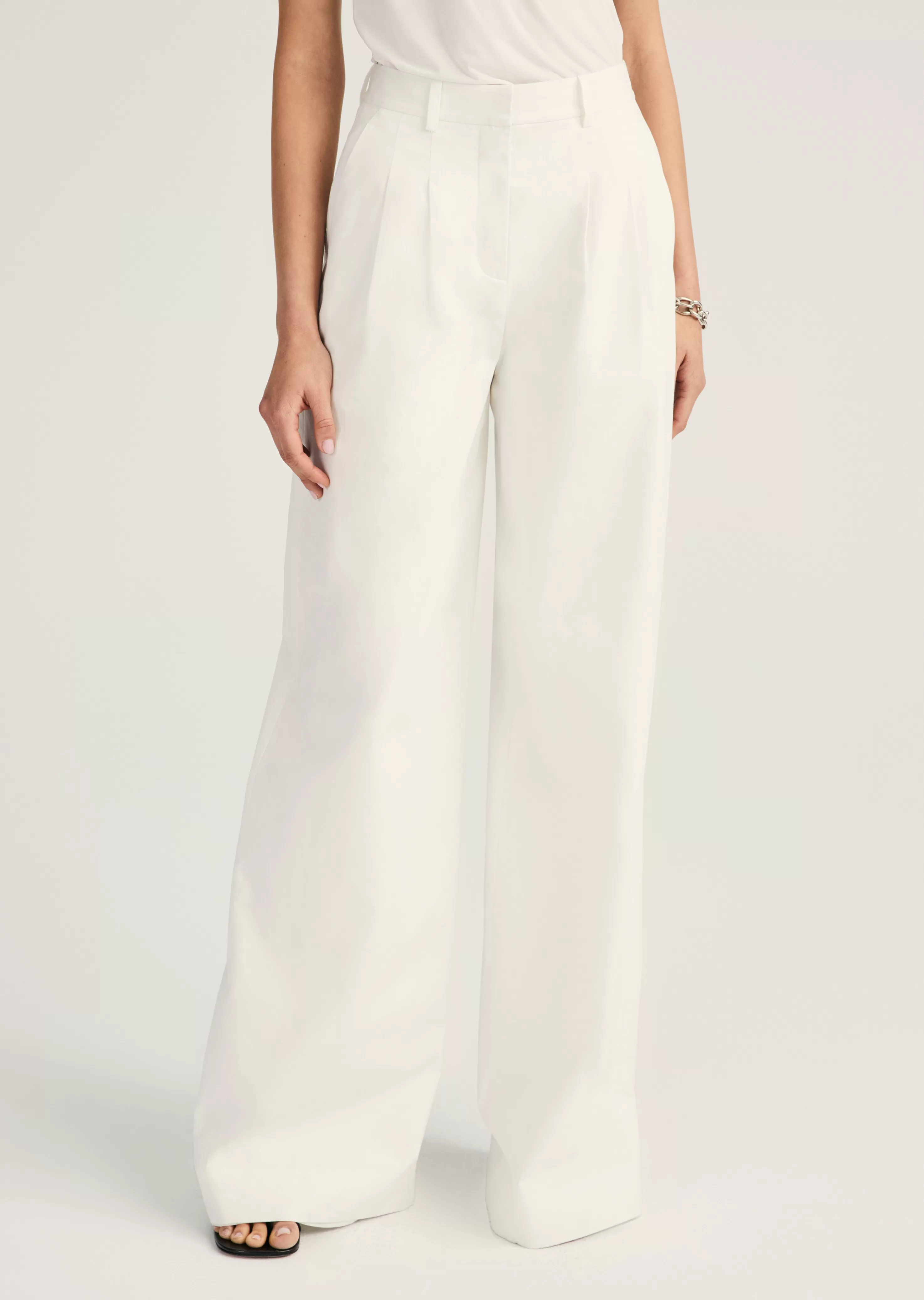 Derek Lam Juliana Wide Leg Pleat Front Trouser Blancdeblanc Hot