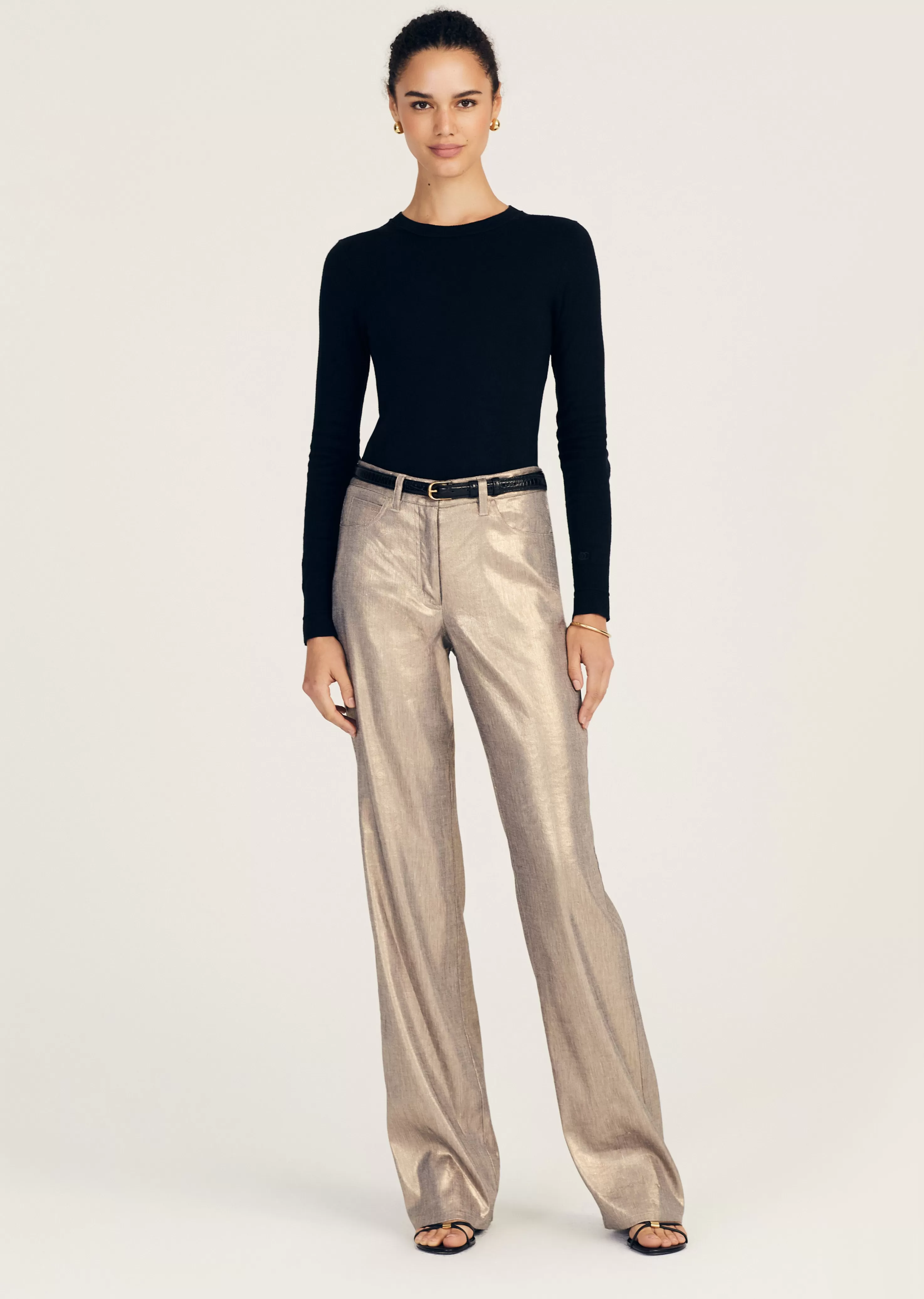 Derek Lam Larissa 5 Pocket Trouser Oro Clearance