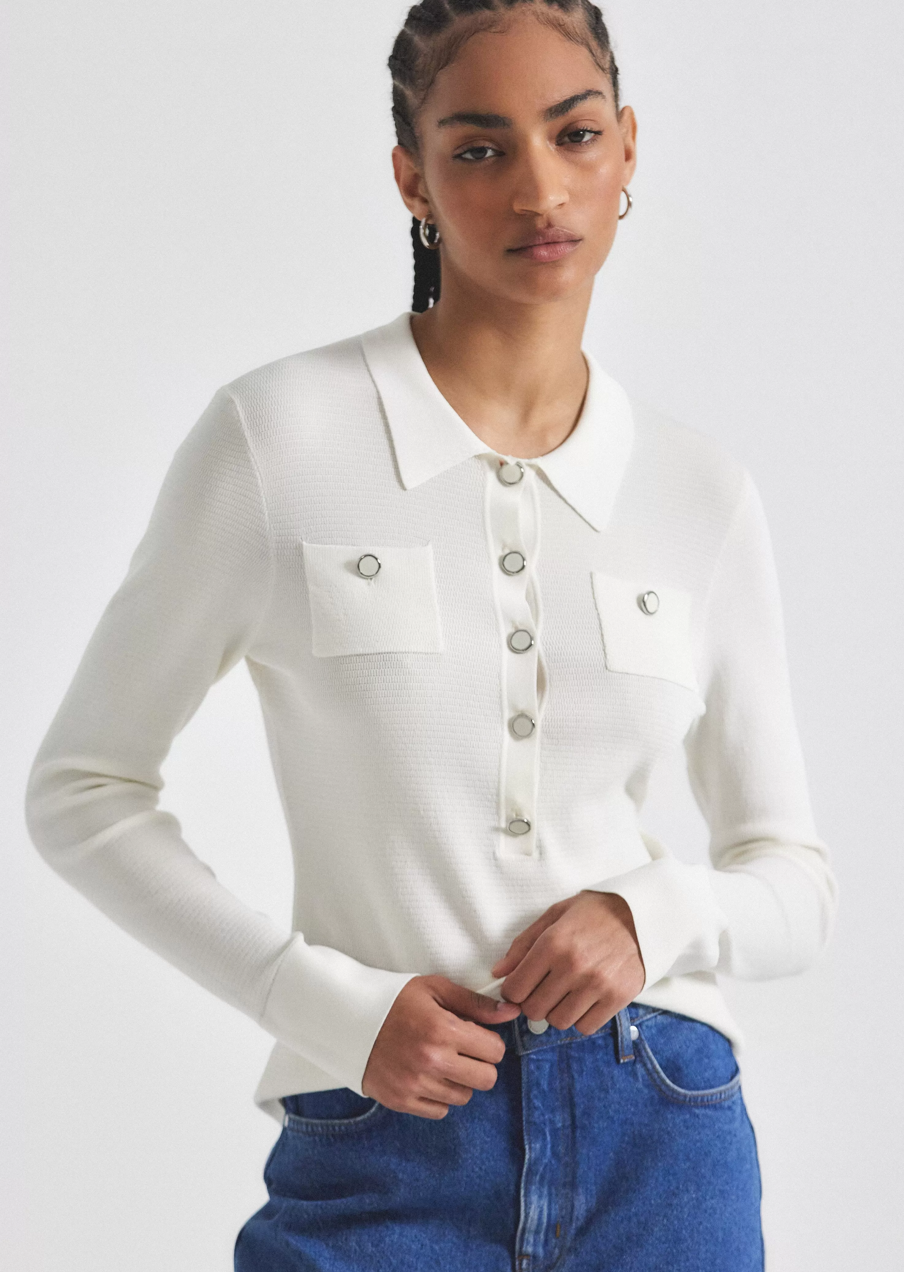 Derek Lam Pansy Henley Top Blancdeblanc Outlet