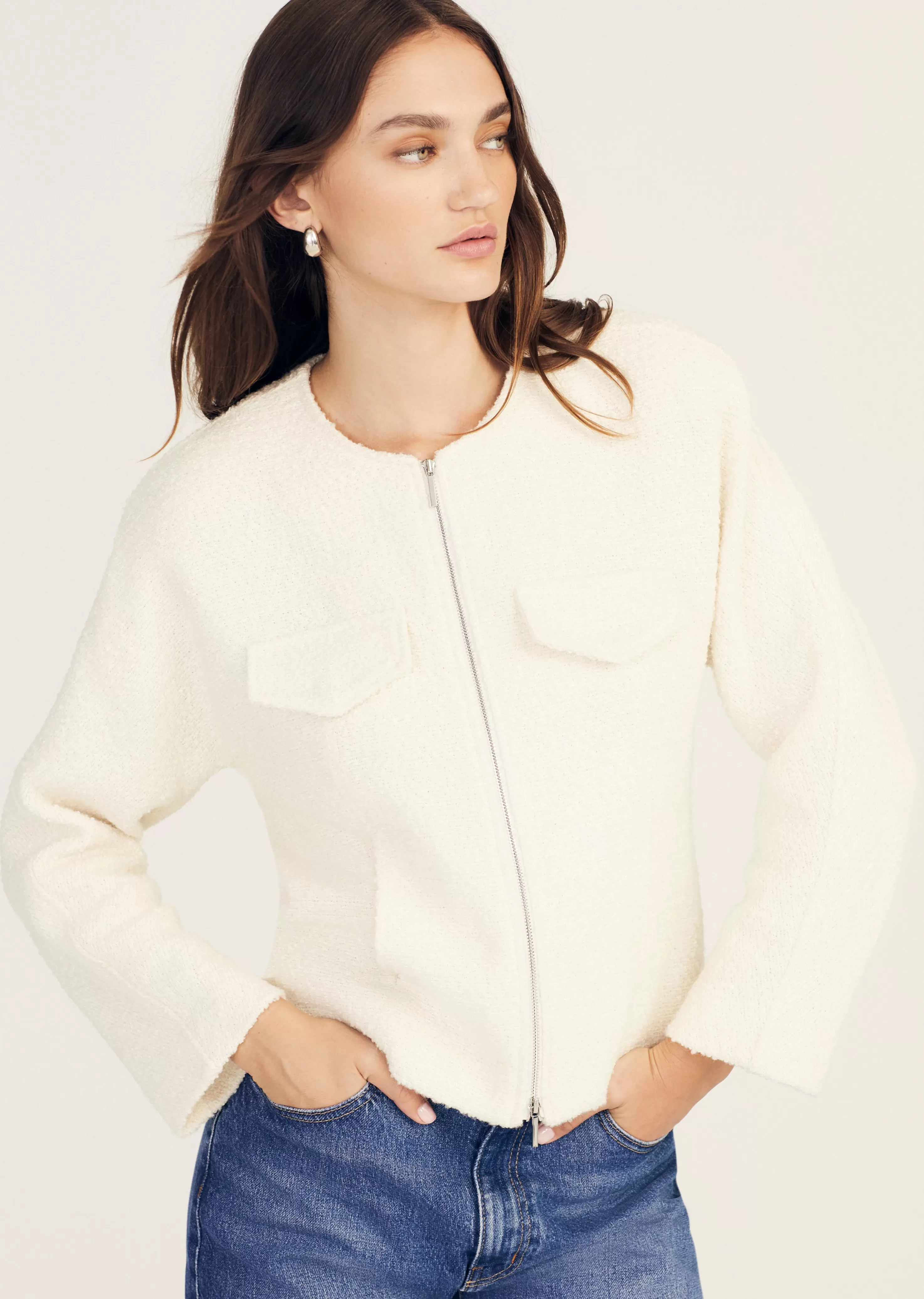Derek Lam Prewett Zip Front Jacket Blancdeblanc Best