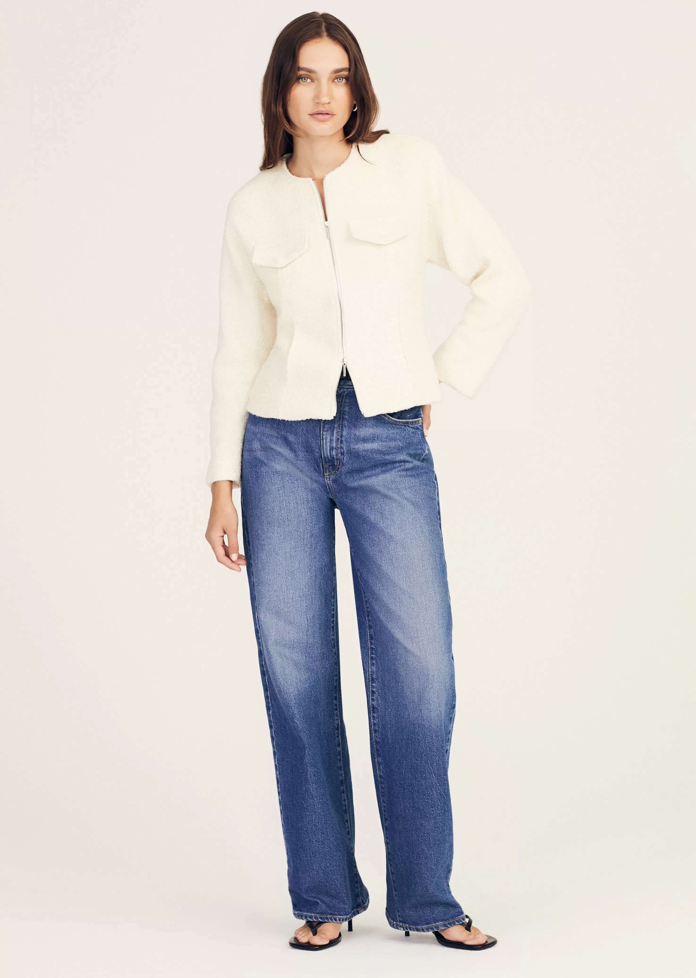 Derek Lam Prewett Zip Front Jacket Blancdeblanc Best