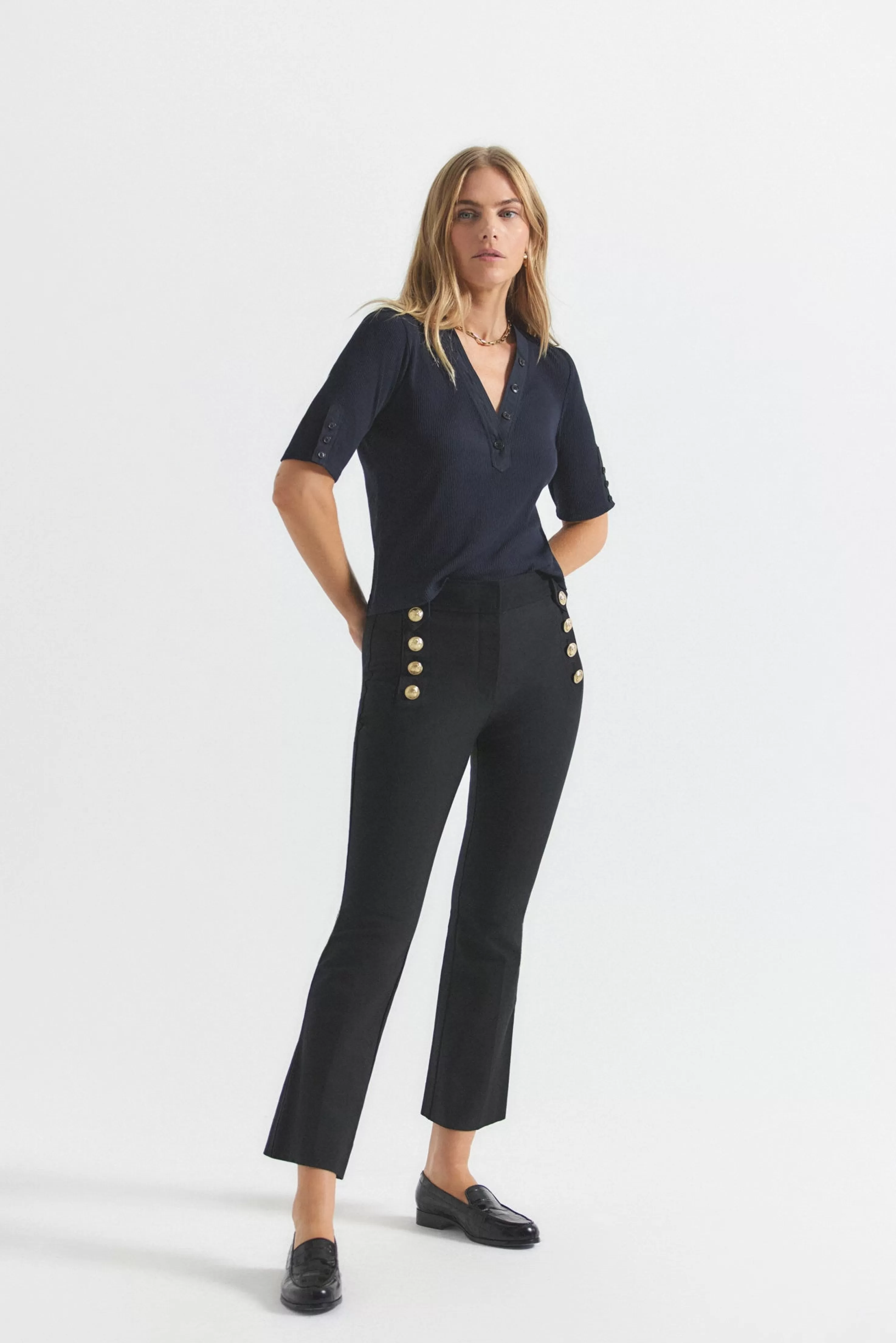 Derek Lam Robertson Crop Flare Trousers Black Best Sale
