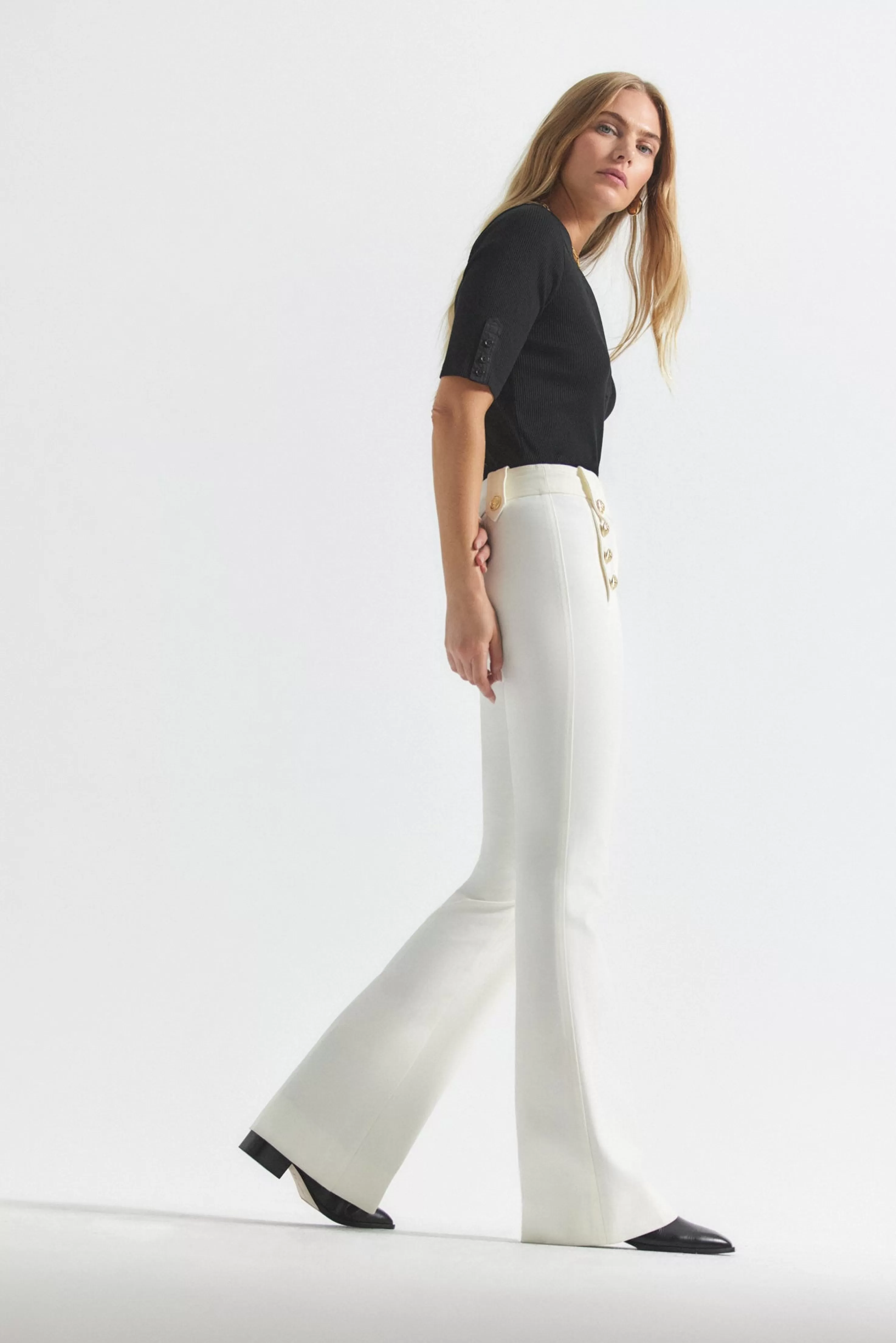 Derek Lam Robertson Flare Trousers Softwhite Best
