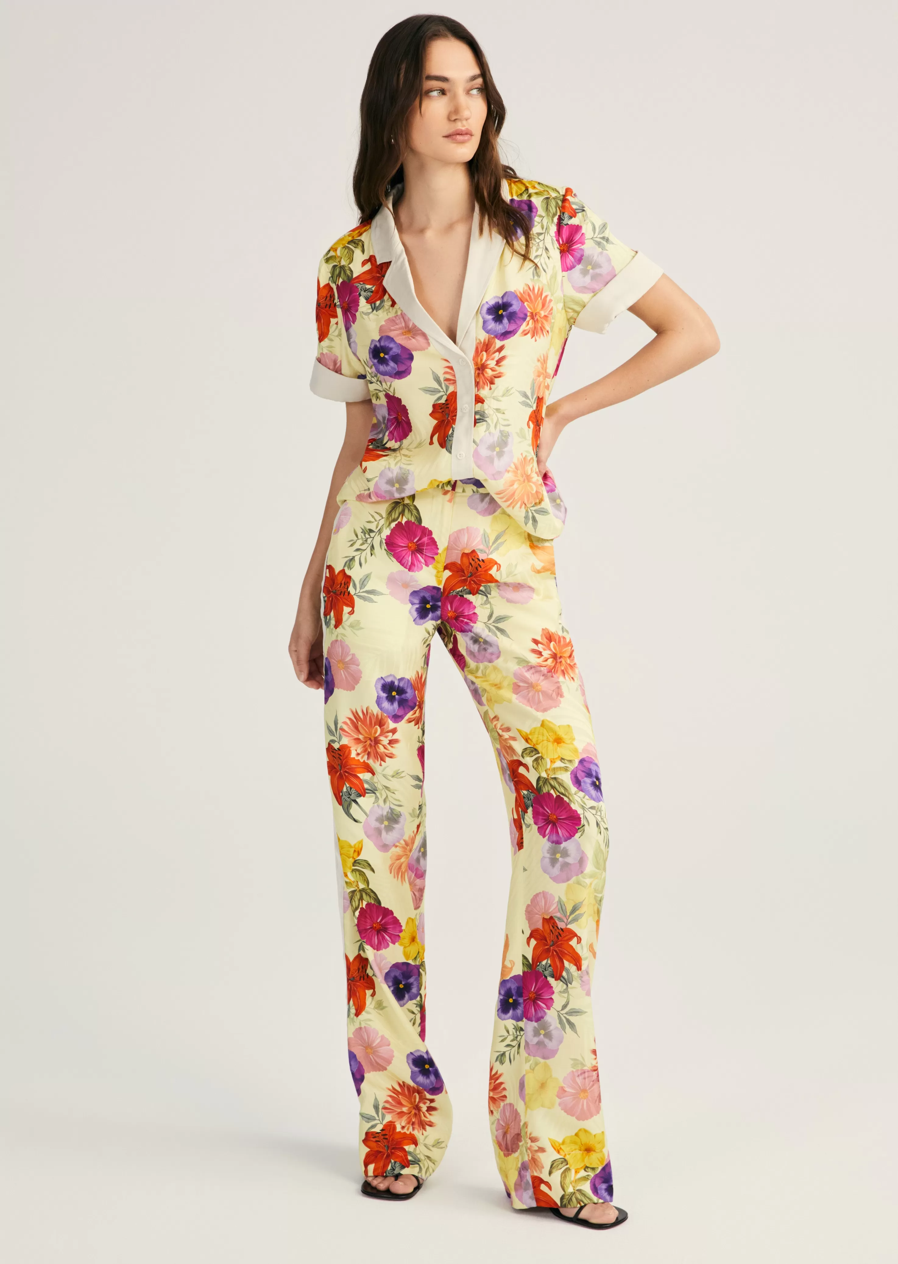 Derek Lam Silas Straight Leg Trouser Sorbetmulti Best