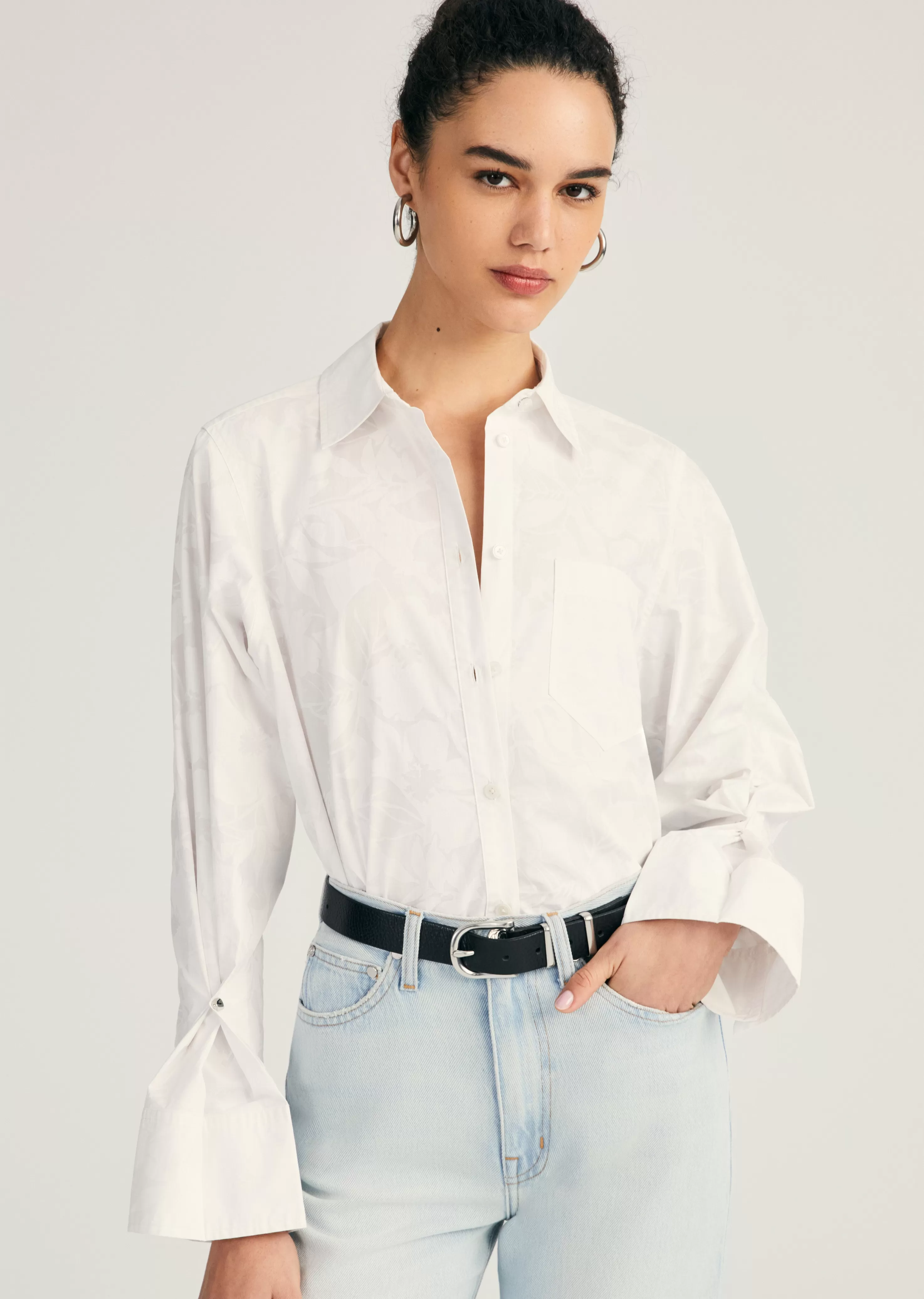 Derek Lam Wesley Shirt White-white Cheap
