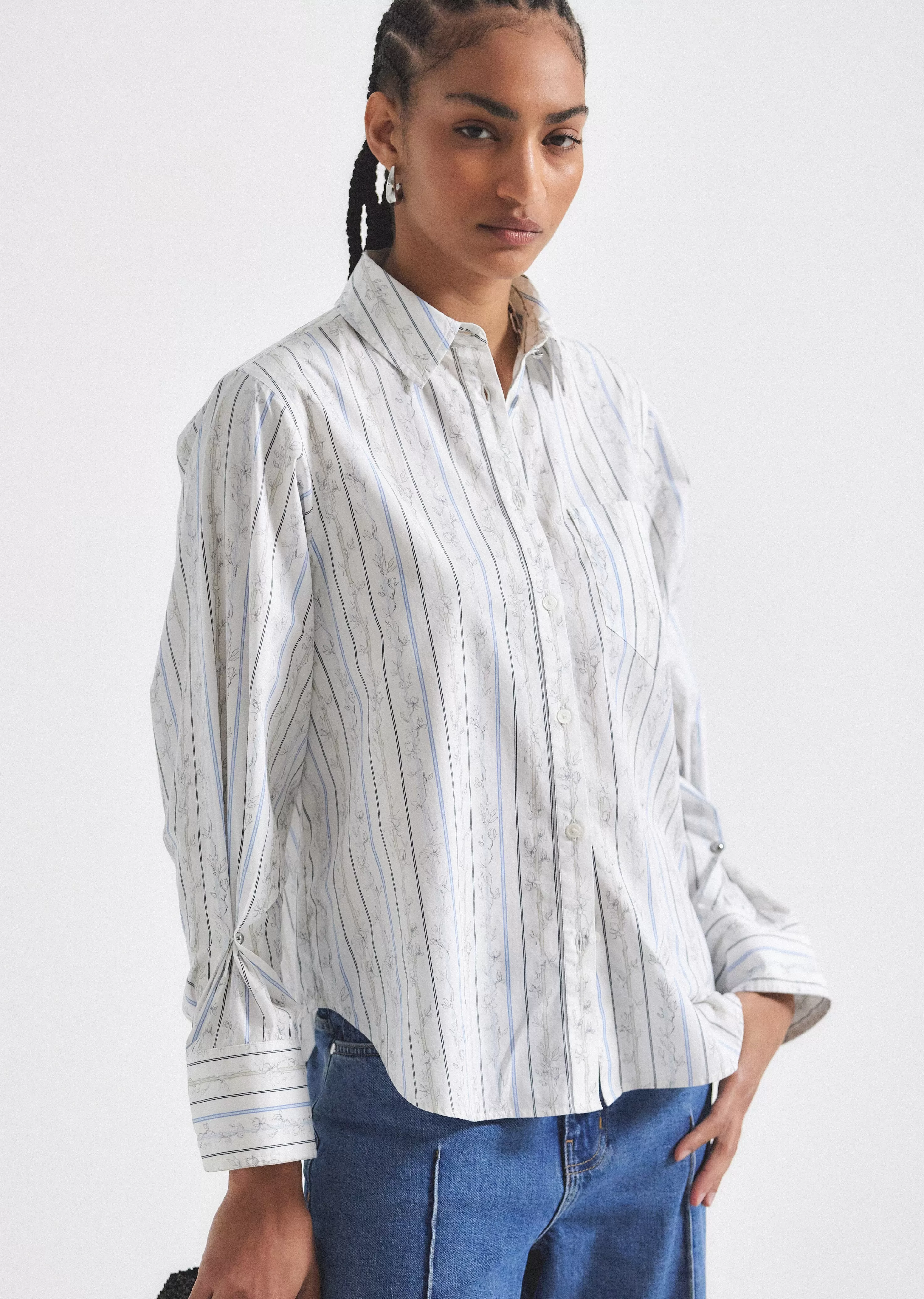 Derek Lam Wesley Shirt Whitemulti Discount